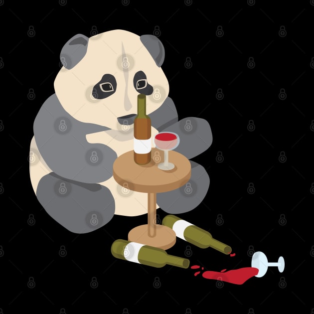 Cute panda loves wine by Nosa rez