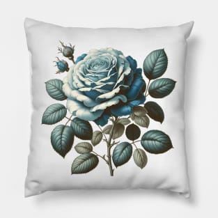 Blue Rose Pillow