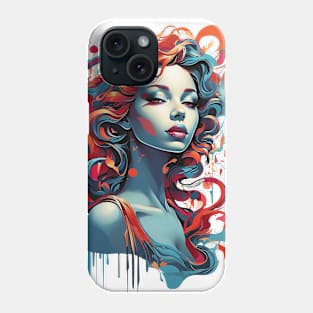 Women with Flowers in Her Hair: Blooming Beauty - Colorful Phone Case