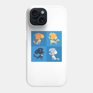 Cartoon cute funny dogs Phone Case