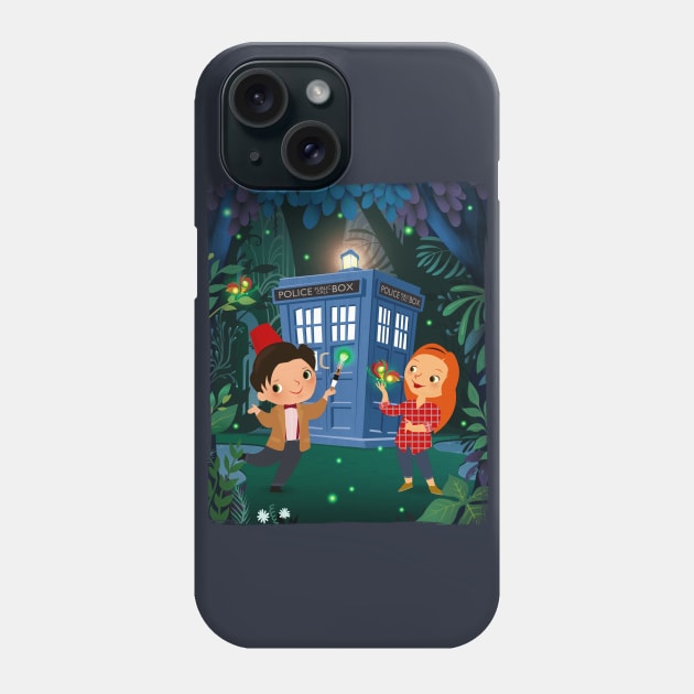 The Doctor In Whonderland Phone Case by Voodrew