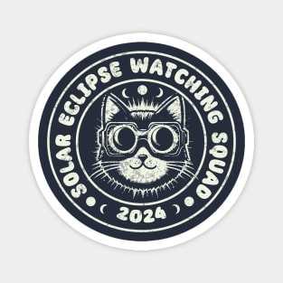 Cats Solar Eclipse Watching Squad 2024 Magnet