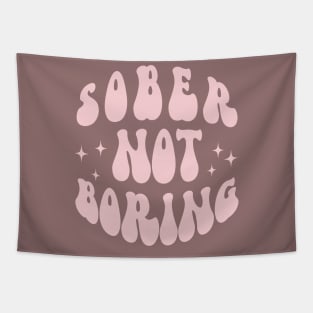 Sober Not Boring Pink Pastel Tapestry