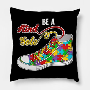 Kind Sole Puzzle Piece Sneaker Autism Awareness Gift for Birthday, Mother's Day, Thanksgiving, Christmas Pillow