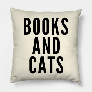 Books and Cats and Books and Cats Pillow