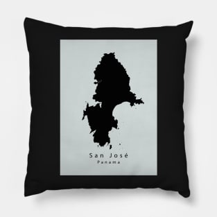 San Jose Panama Island Map Pillow