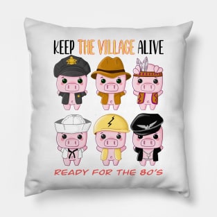 Village Pigs Pillow