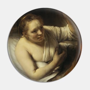 A Woman in Bed by Rembrandt Pin