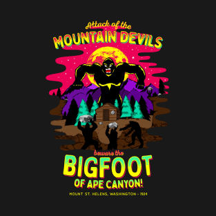 Bigfoot Battle of Ape Canyon Mt St Helens 1924 Retro Cryptid T-Shirt