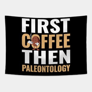 Paleontologist Paleontology Coffee Fathers Day Gift Funny Retro Vintage Tapestry