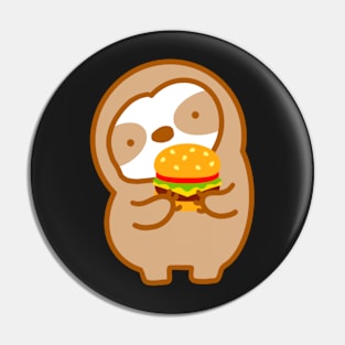 Easily Distracted By Burger Sloth Pin