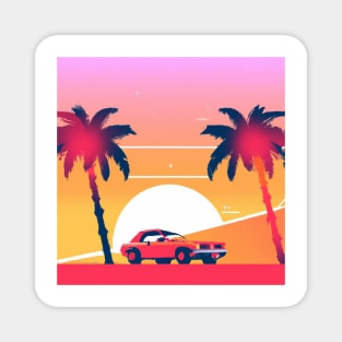 AESTHETIC PALM MOON Magnet