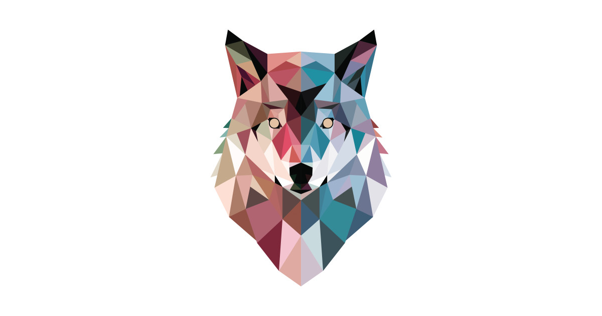 Волк принт приложение. Волк стикер. origami wolf.
