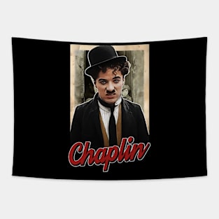 Charlie Chaplin Inspired Design Tapestry