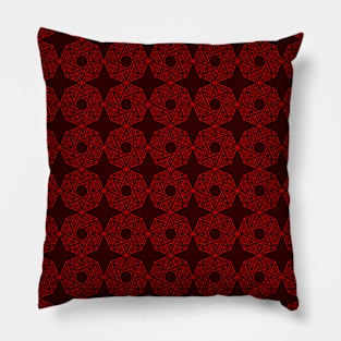 Red Geometric octagonal star figure Pillow