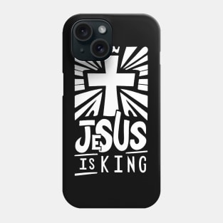 Jesus Is King - Christian Typography Art Phone Case