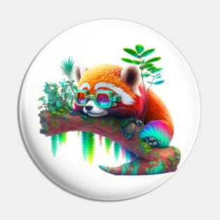 Sleeping Red Panda Pin