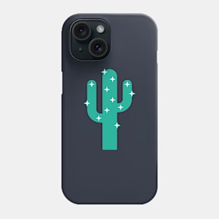 Sparkly Cactus in Midnight Blue by Suzie London Phone Case