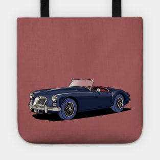 Classic MG MGA Roadster in blue Tote