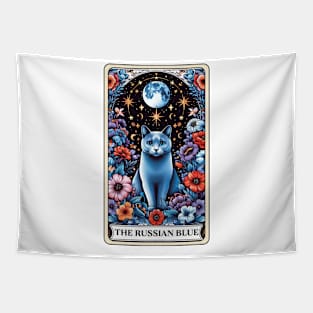 Russian Blue Cat Tarot Card Tapestry