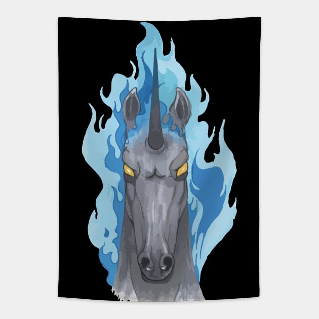 Dis evil unicorn Orcus Tapestry by kateryna.koshman