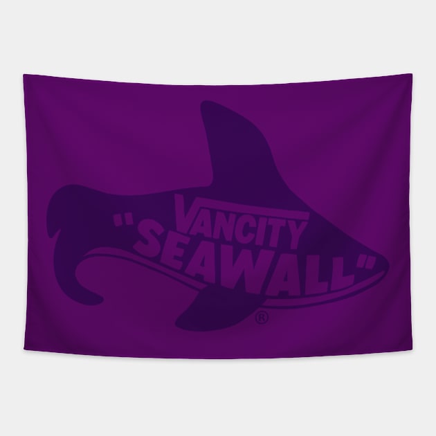 VANCITY SEAWALL Purple Tapestry by Dedos The Nomad