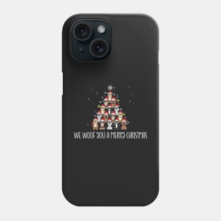 We Woof You a Merry Christmas / Snow Christmas Dog Lover Santa Hat Phone Case