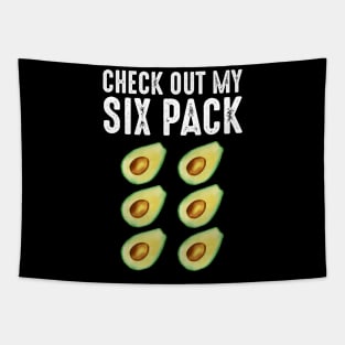 Check Out My Six Pack Avocado Tapestry