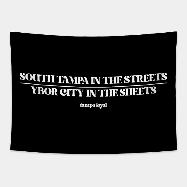 Florida Streets And Sheets Tapestry by Tampa Loyal