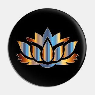 Pretty and Beautiful Rainbow Colored Lotus Flower Plant Pin