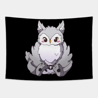 Cute Owl Bear Tapestry