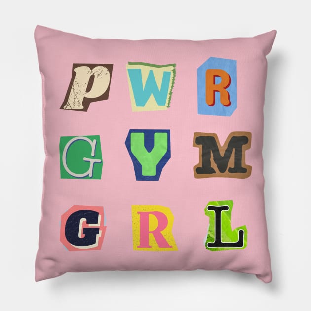 Power gym girl Pillow by Studio468