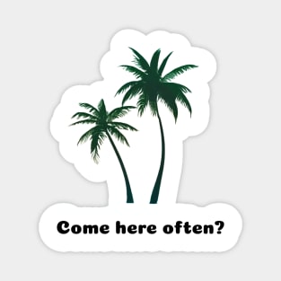 Flirty Palms by the Beach Magnet