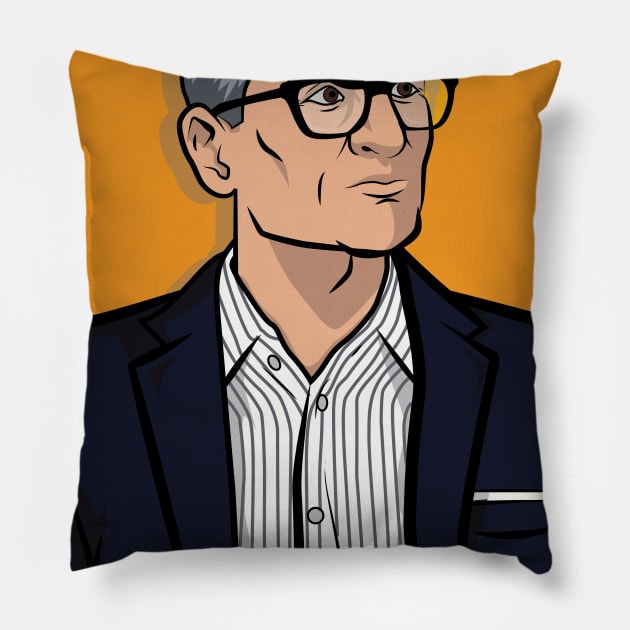 Cadillac Man Pillow by TommyArtDesign