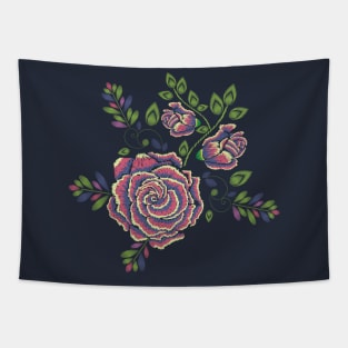 Embroidery Rose Ornament Tapestry