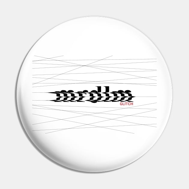 Glitch lettering Pin by Andeust