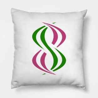 Smellville and Smellody ‘S’ Interlocking Logos white Pillow