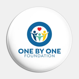 One By One Foundation - Blue Logo & Lettering Pin