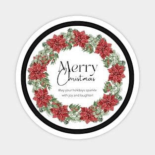 Merry Christmas Round Sticker 08 Magnet