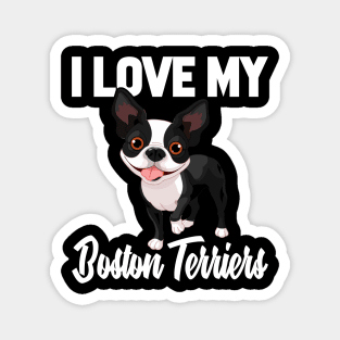 I Love My Boston Terriers Magnet