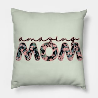 Watercolor Flowers Amazing Mom Graphic Design Pillow
