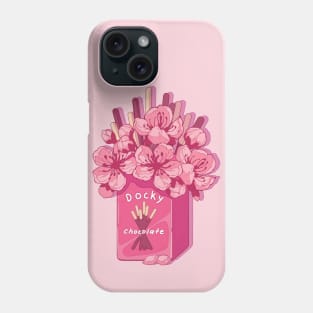 The cute pink sakura flowers and the japanese sweets Phone Case