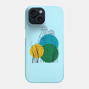 Minimalist Jellyfish - Line Art Abstract Phone Case