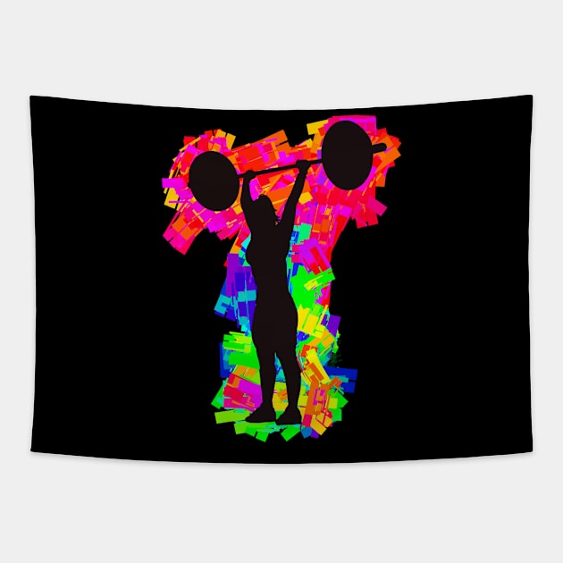 Female Body Builder Weight Lifter Tapestry by missdebi27