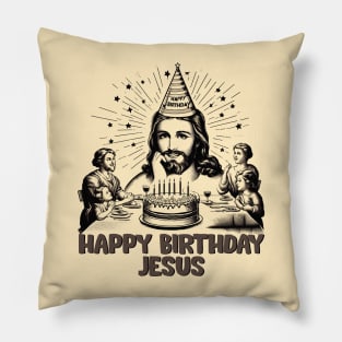 Happy Birthday Jesus // Disciples Last Supper Christmas Pillow