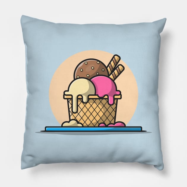 Ice Cream Scoop Pillow by Catalyst Labs