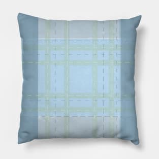 Blue Plaid Pattern Pillow