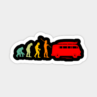 Evolution campeur cool idee camping Magnet