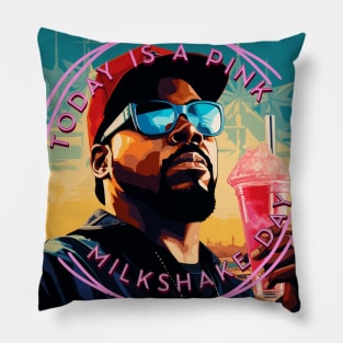 Los Angeles Good Day With A Pink Milkshake On Ice Cubes Pillow