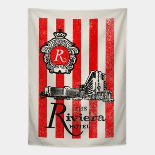 Retro Vintage RIviera Hotel and Casino Las Vegas Tapestry